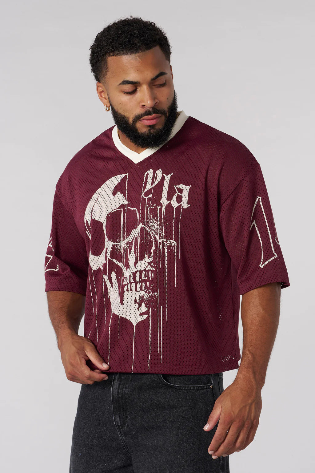 YOUNGLA 4015 Drippy Skull Jersey