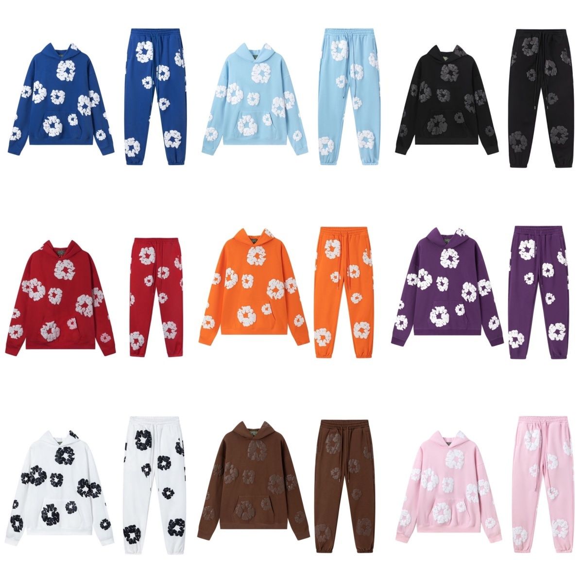 Denim Tears Cotton Wreath Hoodie Sweatpants Set