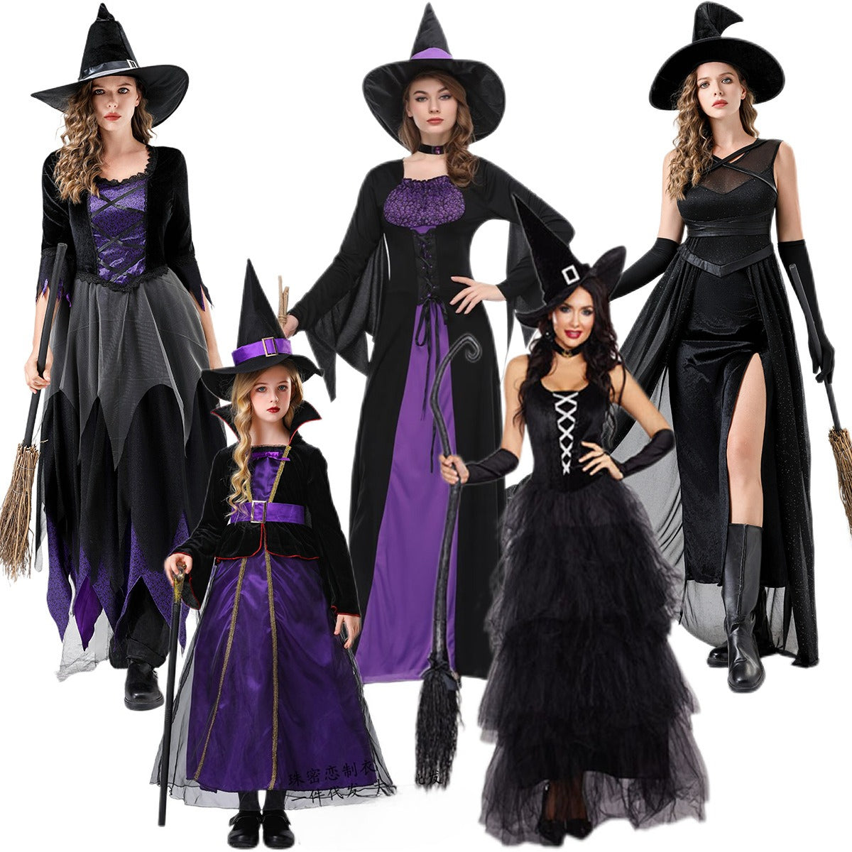 Halloween Women Gothic Witch Vampire Reaper Dress Multiple Styles