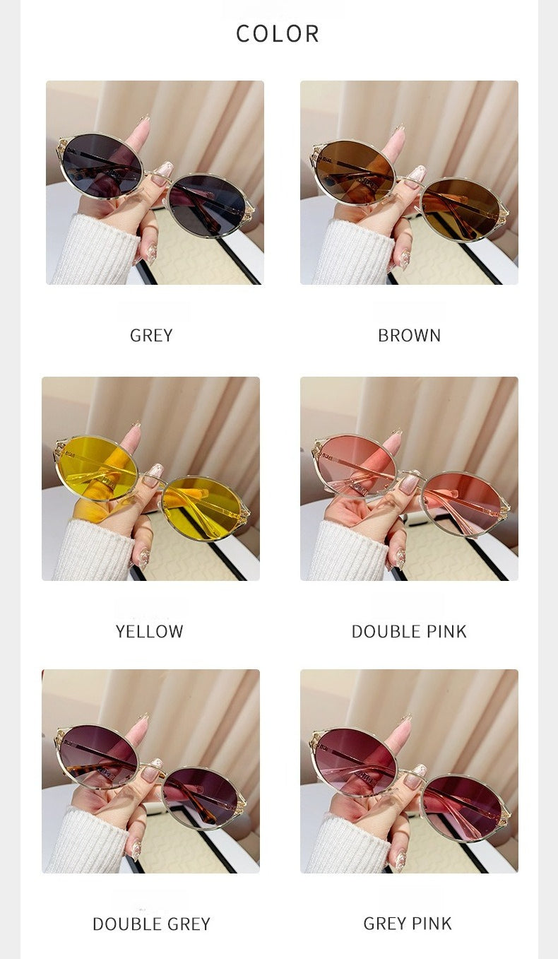 Miu Miu MU52YS Hollow Oval Cat Eye Sunglasses Gradient Lens Women Y2K