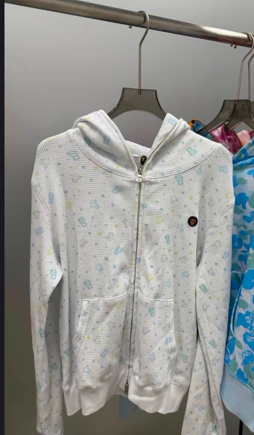 BAPE Lisa Baby Milo Sta Pattern One Point Waffle Star Print Hoodie
