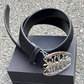 Skeleton Spine Leather Belt Sculpted Metal Buckle Avant Garde Waist