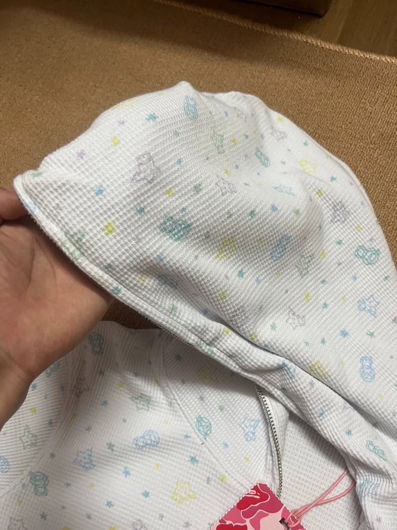 BAPE Lisa Baby Milo Sta Pattern One Point Waffle Star Print Hoodie