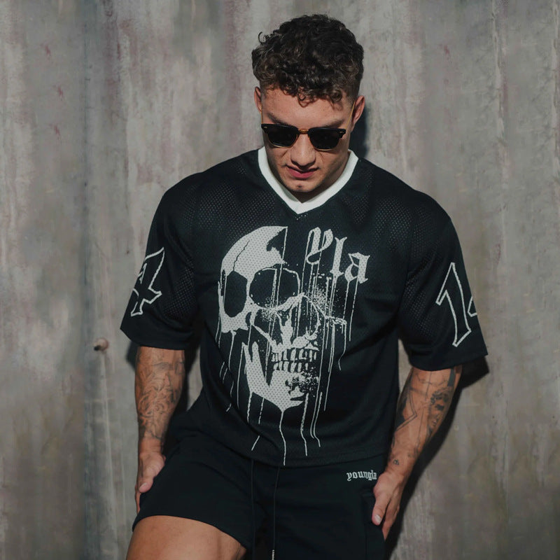 YOUNGLA 4015 Drippy Skull Jersey