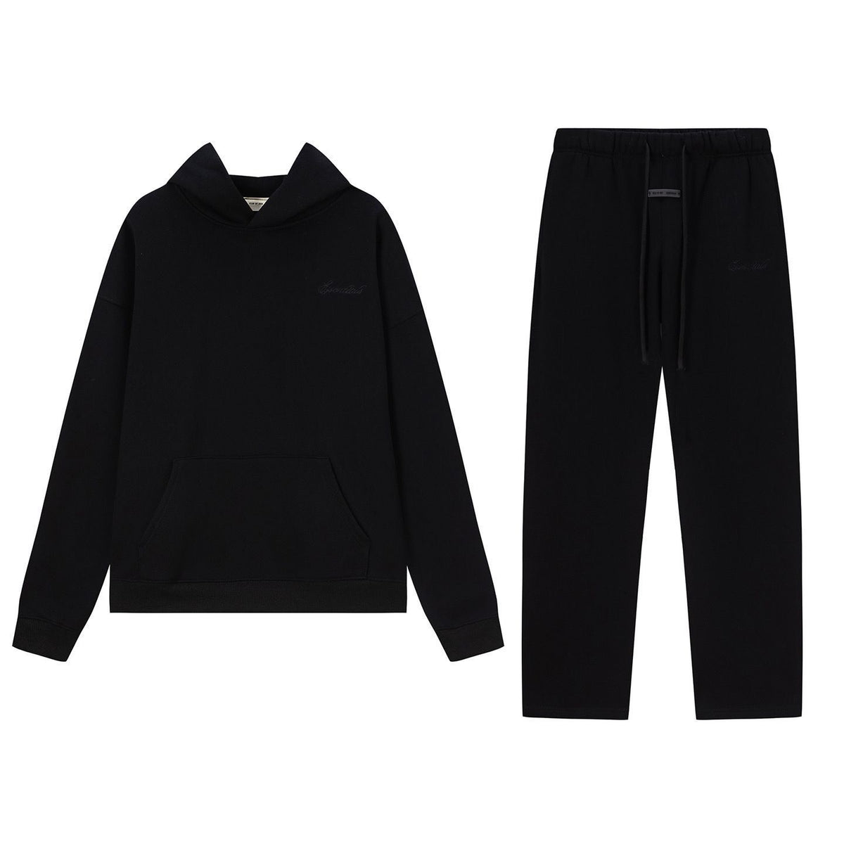 Fear Of God Essentials 3D Silicone Logo Fleece Hoodie Sweatpants Set